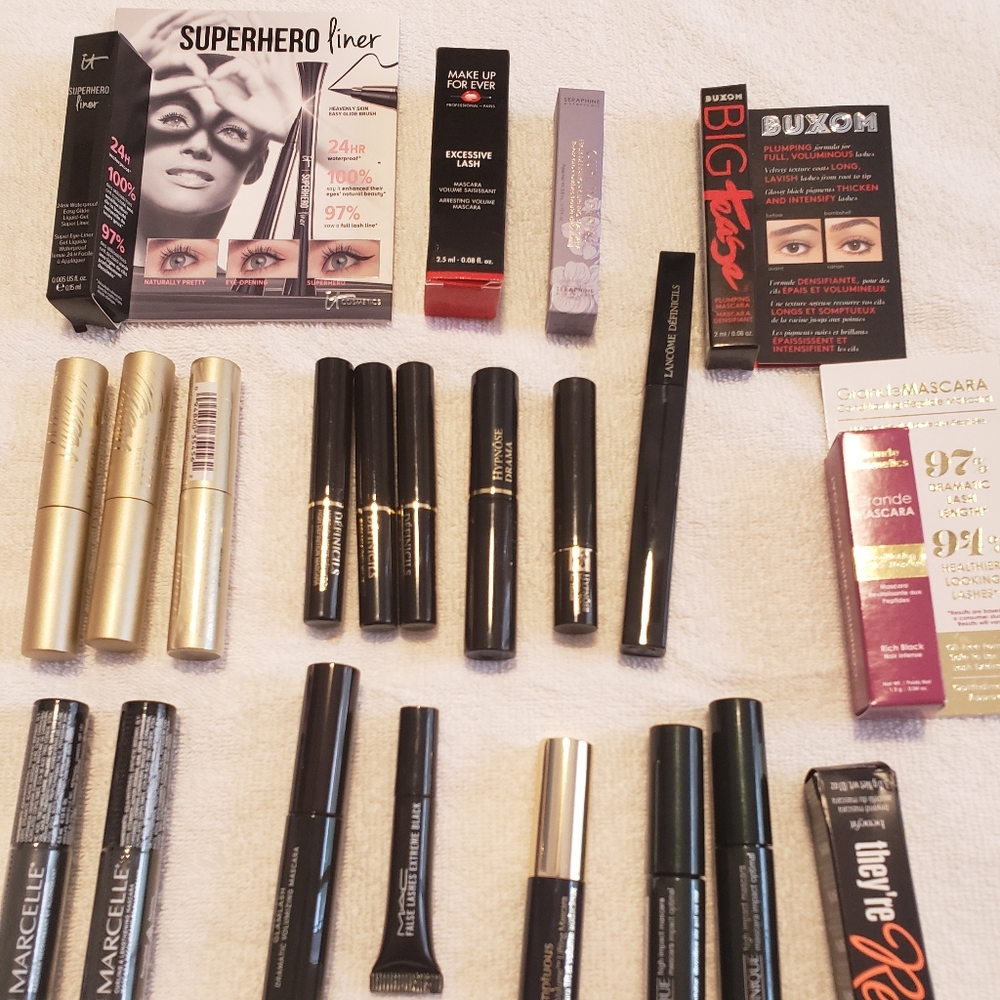 22 piece mascara lot Lancome Estee Lauder Mac